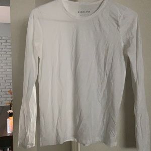 Everlane long sleeve tee- white M